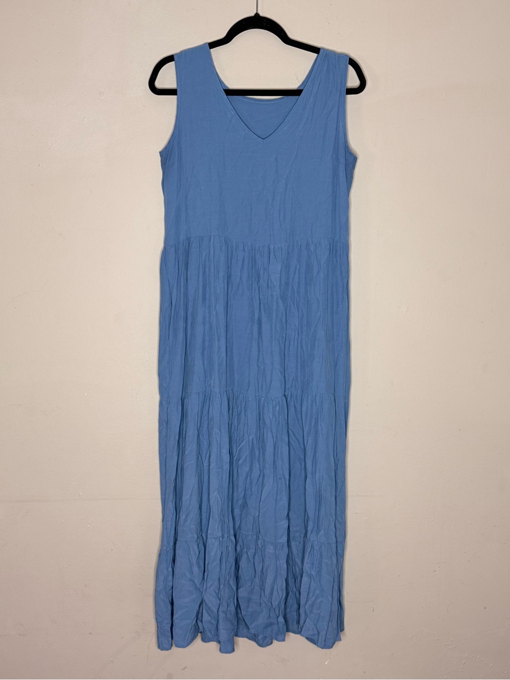 Sleeveless Sky Blue Maxi Dress